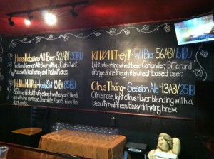 JDub's tap list for the preview night