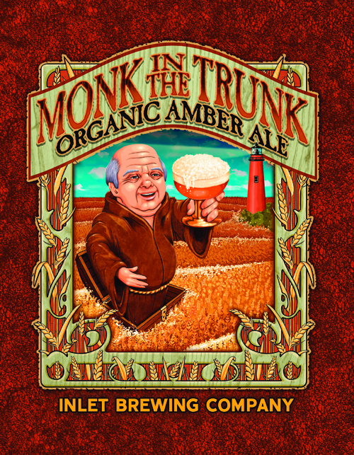 Monk in the Trunk Amber Ale label