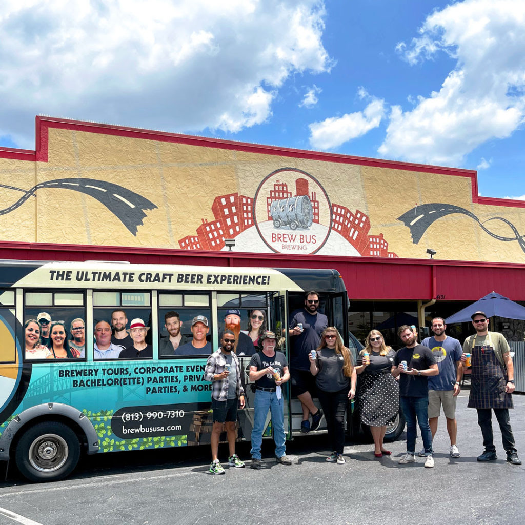 The staff of Brew Bus Brewing