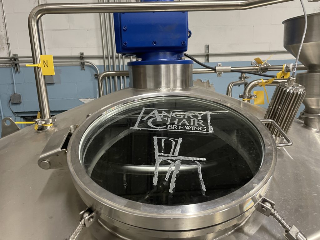 Angry Chair Brewing cover of mash tun