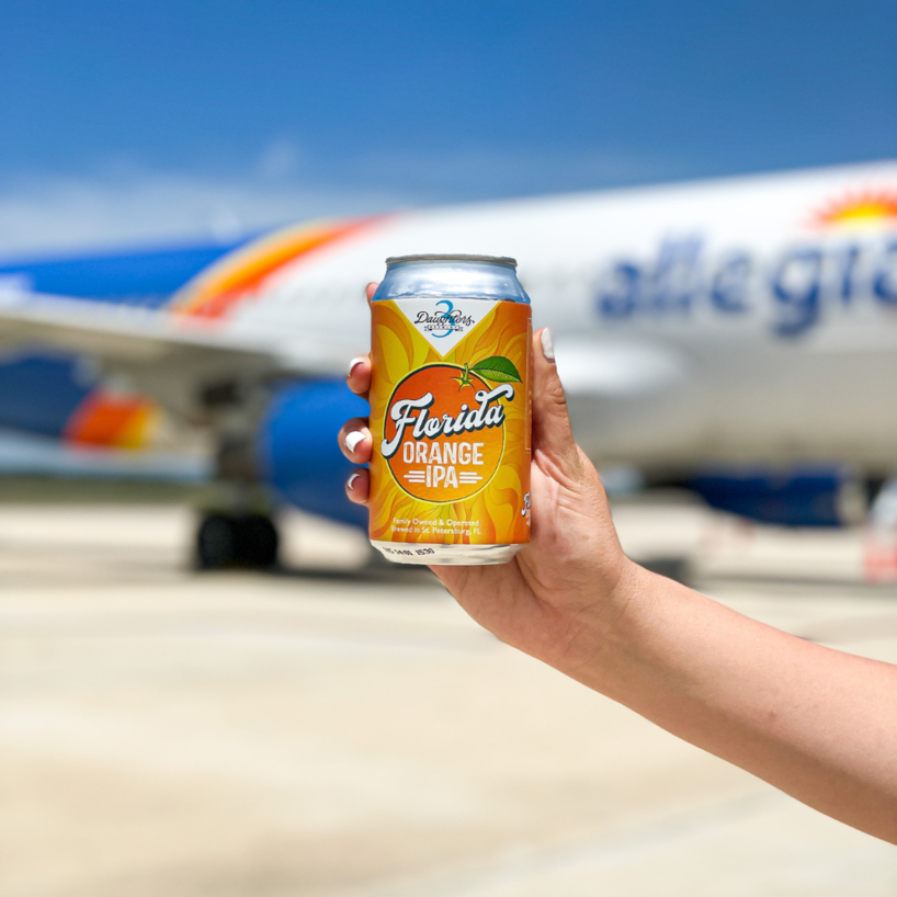 3 Daughters Beer Now on Allegiant Flights leaving from Florida airports.