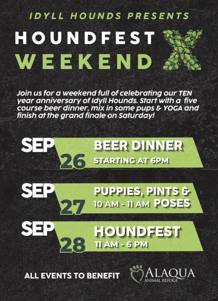 Idyll Hounds Brewing Houndfest X Schedule