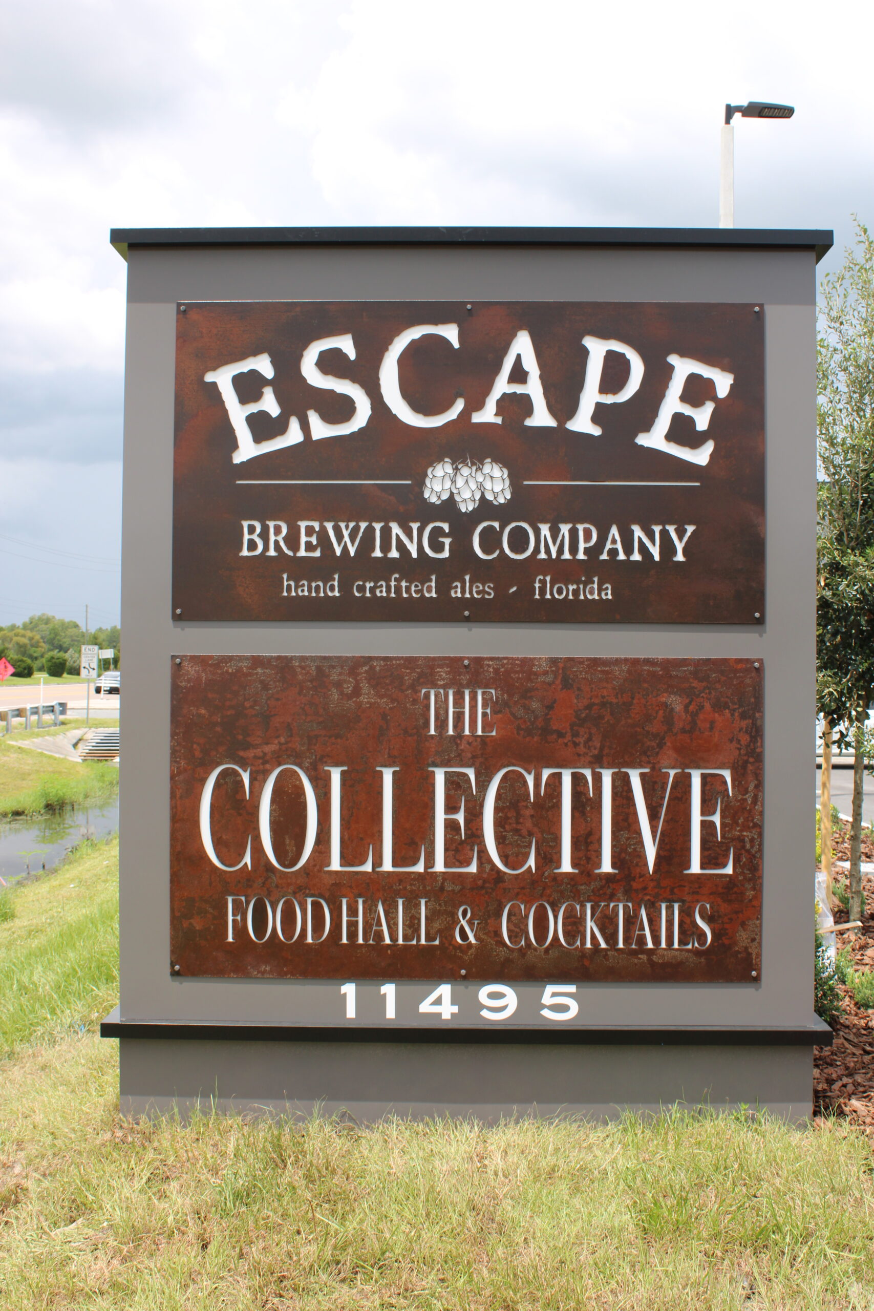 The sign in front of The Collective at Escape