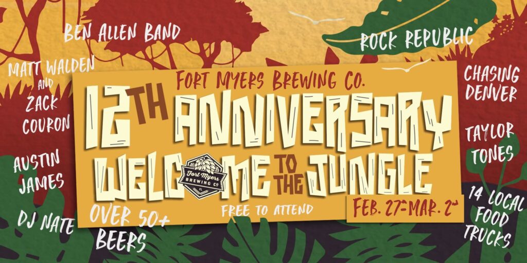 Fort Myers Brewing 12th Anniversary Logo